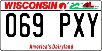 WI license plate 069PXY