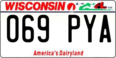 WI license plate 069PYA