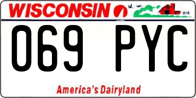 WI license plate 069PYC