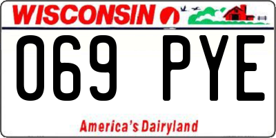 WI license plate 069PYE