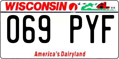 WI license plate 069PYF