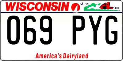 WI license plate 069PYG