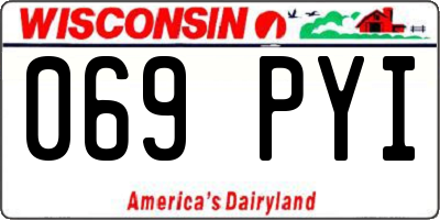 WI license plate 069PYI