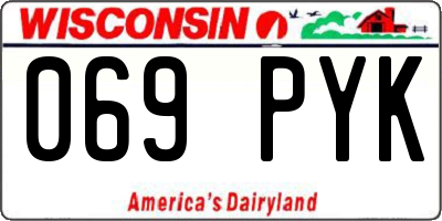 WI license plate 069PYK