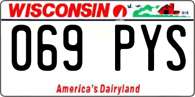 WI license plate 069PYS