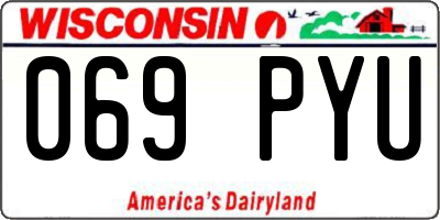 WI license plate 069PYU