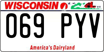 WI license plate 069PYV
