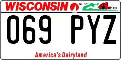 WI license plate 069PYZ