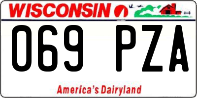 WI license plate 069PZA