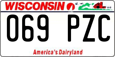 WI license plate 069PZC