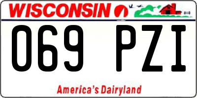 WI license plate 069PZI