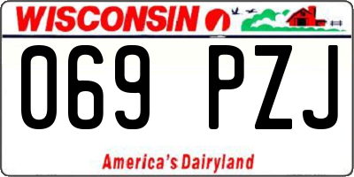 WI license plate 069PZJ