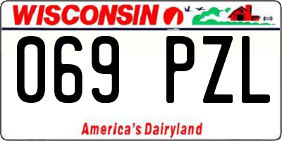 WI license plate 069PZL