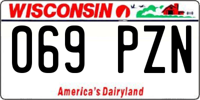 WI license plate 069PZN