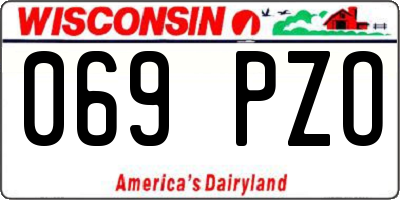 WI license plate 069PZO