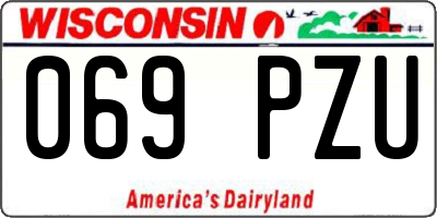 WI license plate 069PZU