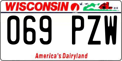 WI license plate 069PZW
