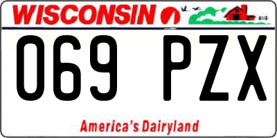 WI license plate 069PZX