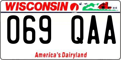 WI license plate 069QAA