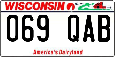 WI license plate 069QAB