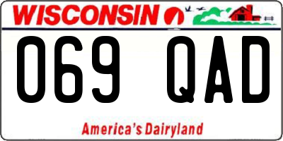 WI license plate 069QAD