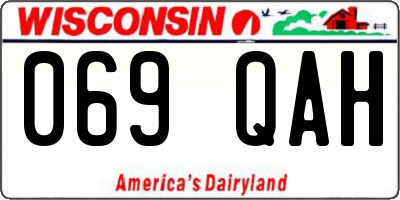 WI license plate 069QAH