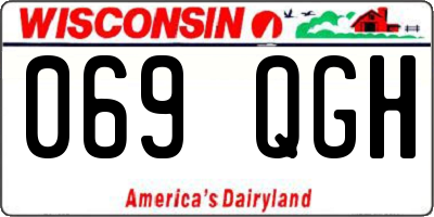 WI license plate 069QGH