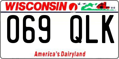 WI license plate 069QLK