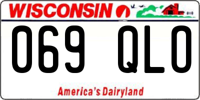 WI license plate 069QLO
