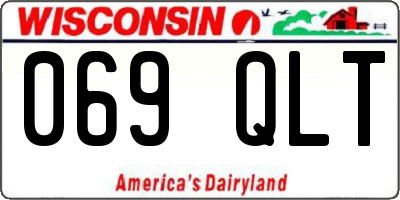 WI license plate 069QLT
