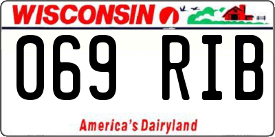 WI license plate 069RIB