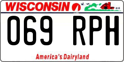 WI license plate 069RPH