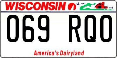 WI license plate 069RQO
