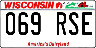 WI license plate 069RSE