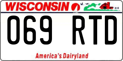 WI license plate 069RTD