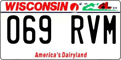 WI license plate 069RVM