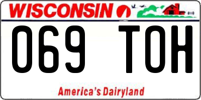WI license plate 069TOH