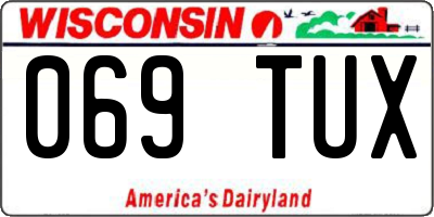 WI license plate 069TUX