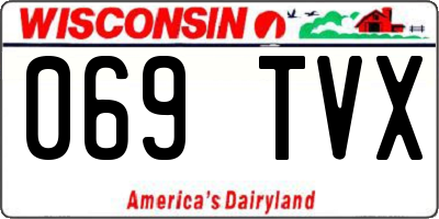 WI license plate 069TVX