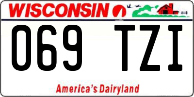 WI license plate 069TZI