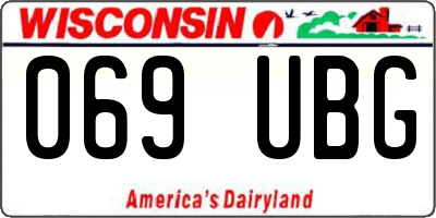 WI license plate 069UBG