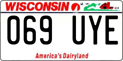 WI license plate 069UYE