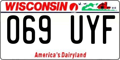WI license plate 069UYF