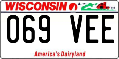 WI license plate 069VEE