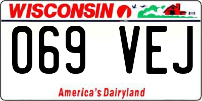 WI license plate 069VEJ