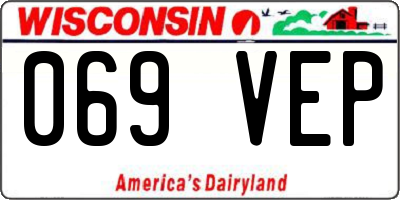 WI license plate 069VEP