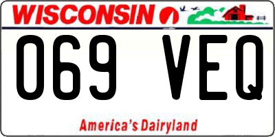WI license plate 069VEQ