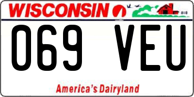 WI license plate 069VEU