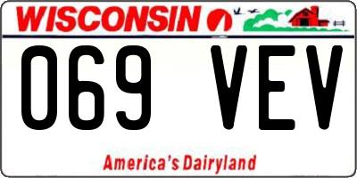 WI license plate 069VEV