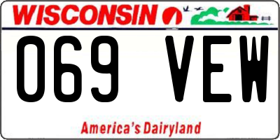 WI license plate 069VEW